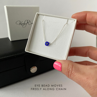Dainty Silver Evil Eye Necklace