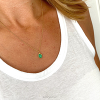 Gold Chrysoprase Necklace