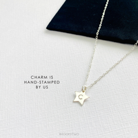 Silver Multi-Star Initial Necklace