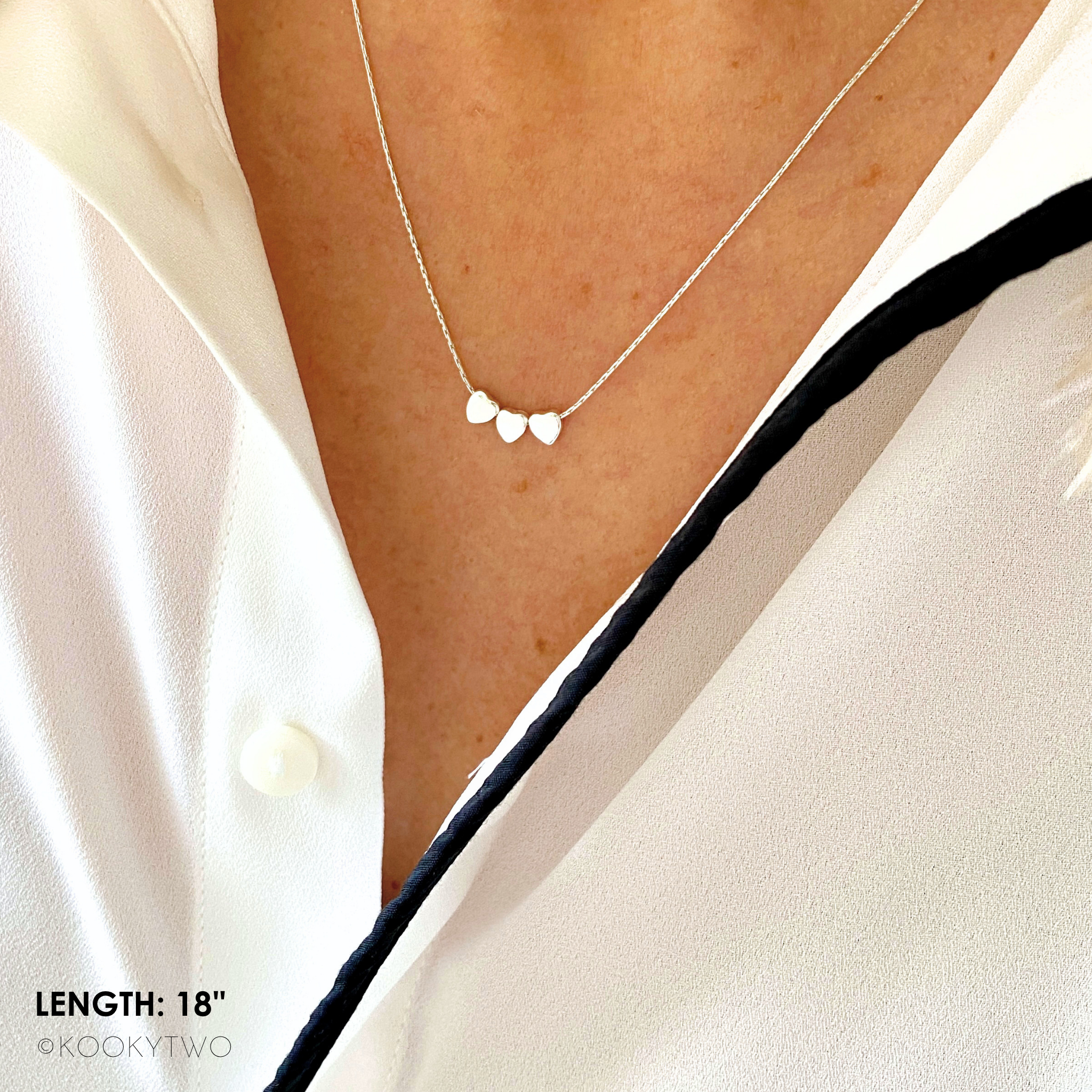 Silver Multi Heart Necklace