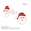 Santa Claus earrings for Christmas party. KookyTwo.