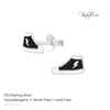 Black Sneaker Stud Earrings