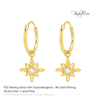 Gold North Star Hoop Earrings