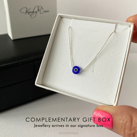 Dainty Silver Evil Eye Necklace