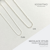 Different necklace styles available in sterling silver. Handmade necklace so you can choose the necklace length. KookyTwo.