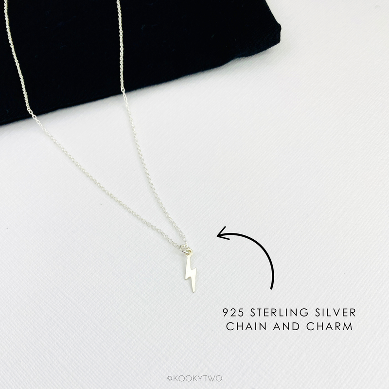 Silver Lightning Bolt Necklace