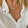 Silver necklace with MAMA word. Necklace for Mum with Mama letters hanging down. KookyTwo,