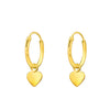 Gold Heart Mini Hoop Earrings