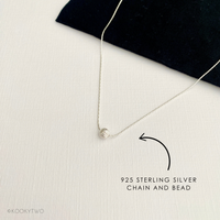 Dainty Silver Bead Necklace