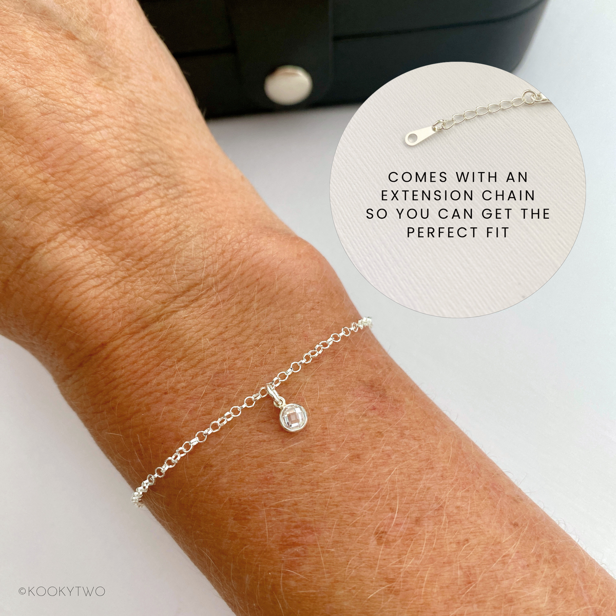 Silver Birthstone Bracelet