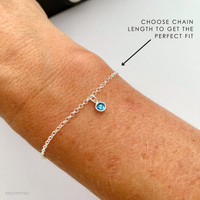 Silver Birthstone Bracelet