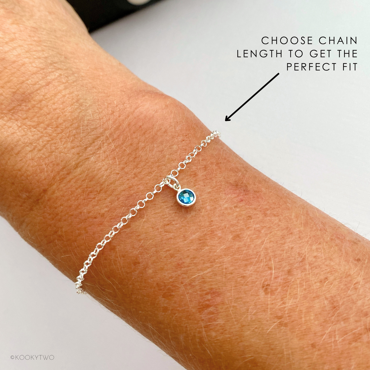 Silver Birthstone Bracelet