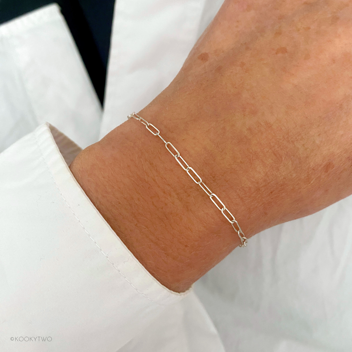 Minimalist Silver Chain Bracelet