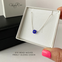Dainty Silver Evil Eye Necklace
