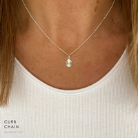 Sterling Silver Sparkle Disc Necklace