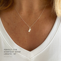 Silver Travel Ticket Charm Necklace