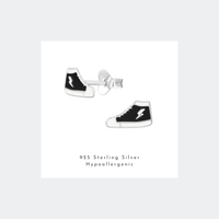 Black Sneaker Stud Earrings