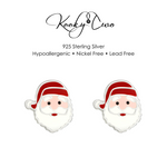 Santa Claus earring studs for girls. KookyTwo.