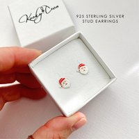 Father Christmas stud earrings. KookyTwo.