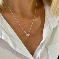 Seven Silver Rings Necklace
