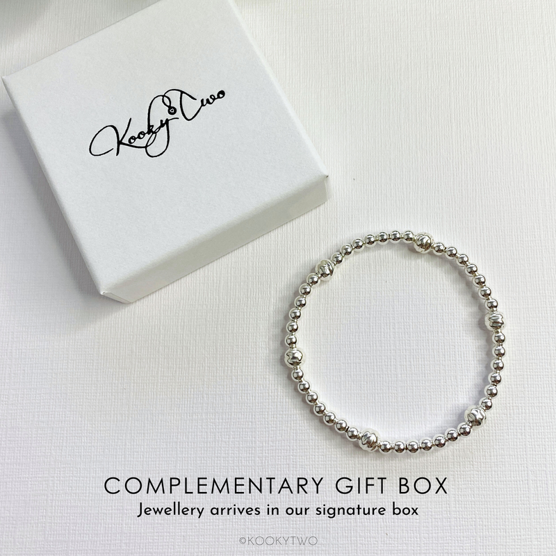 A beautifully crafted sterling silver bracelet, making it a thoughtful gift for any jewellery lover. KookyTwo.