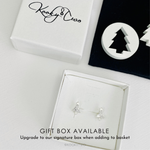 Crystal Sparkly Christmas Tree Stud Earrings