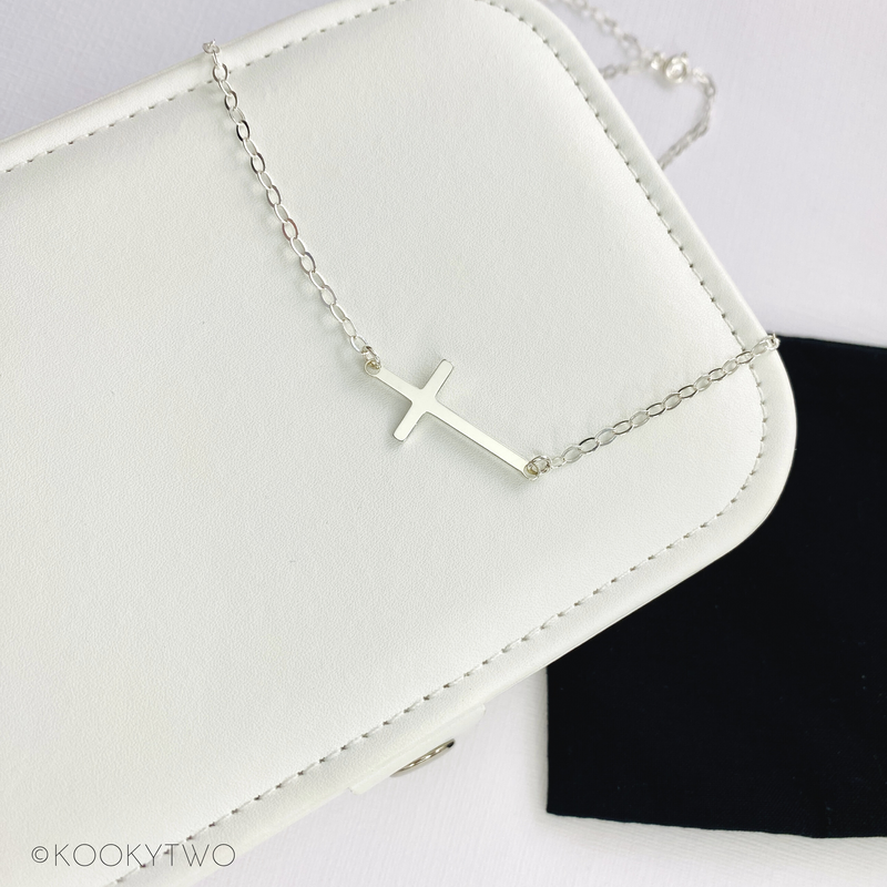 Cross necklace for ladies in sterling silver