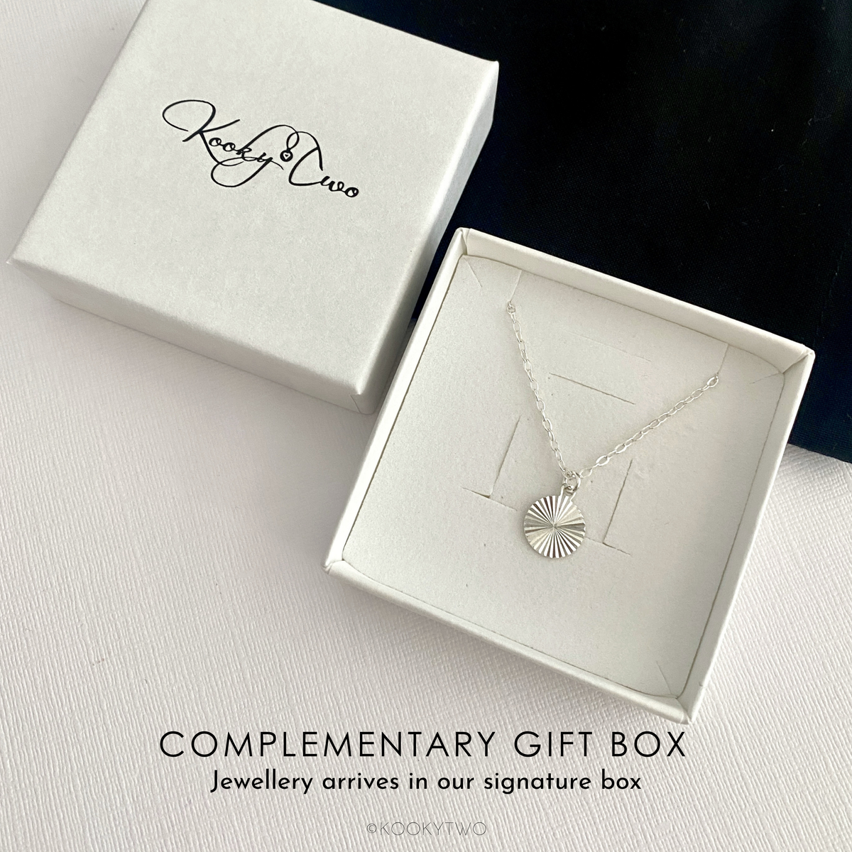 Sterling Silver Sparkle Disc Necklace