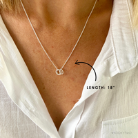 Silver 30th Birthday Three Rings Necklace