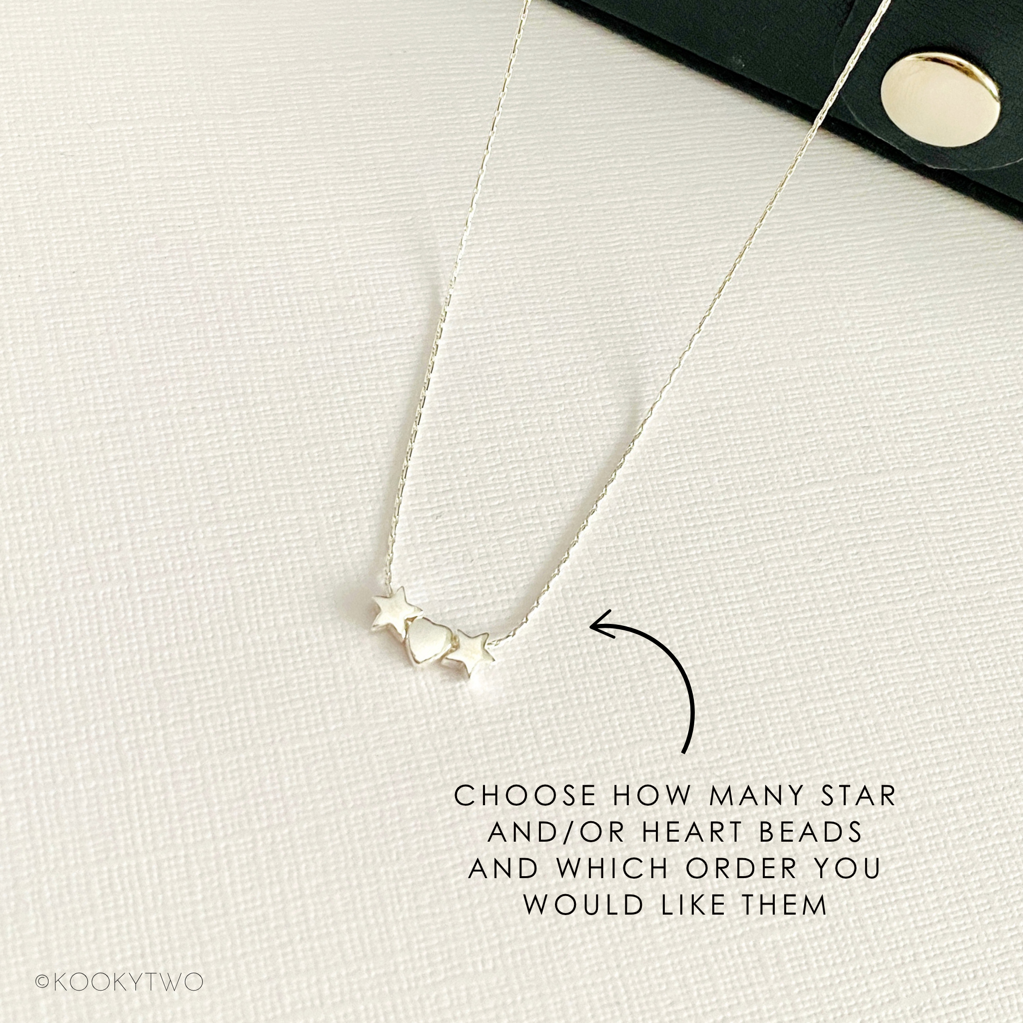 Silver Heart and Star Necklace