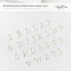 Shiny silver initial charms- KookyTwo