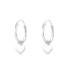 Silver Heart Mini Hoop Earrings