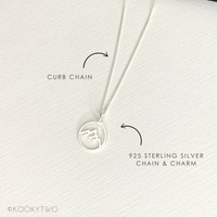 Silver mountain charm necklace perfect gift for skiier. KookyTwo.