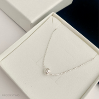 Dainty Silver Bead Necklace