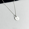 Silver Initial Disc Necklace