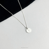 Silver Initial Disc Necklace