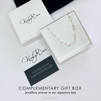 A beautiful chunky sterling silver bracelet displayed in a gift-ready box, a must-have accessory gift for any jewellery lover. KookyTwo.