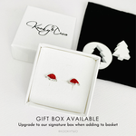 Sparkle Santa Hat Stud Earrings