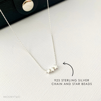 Silver Three Star Necklace