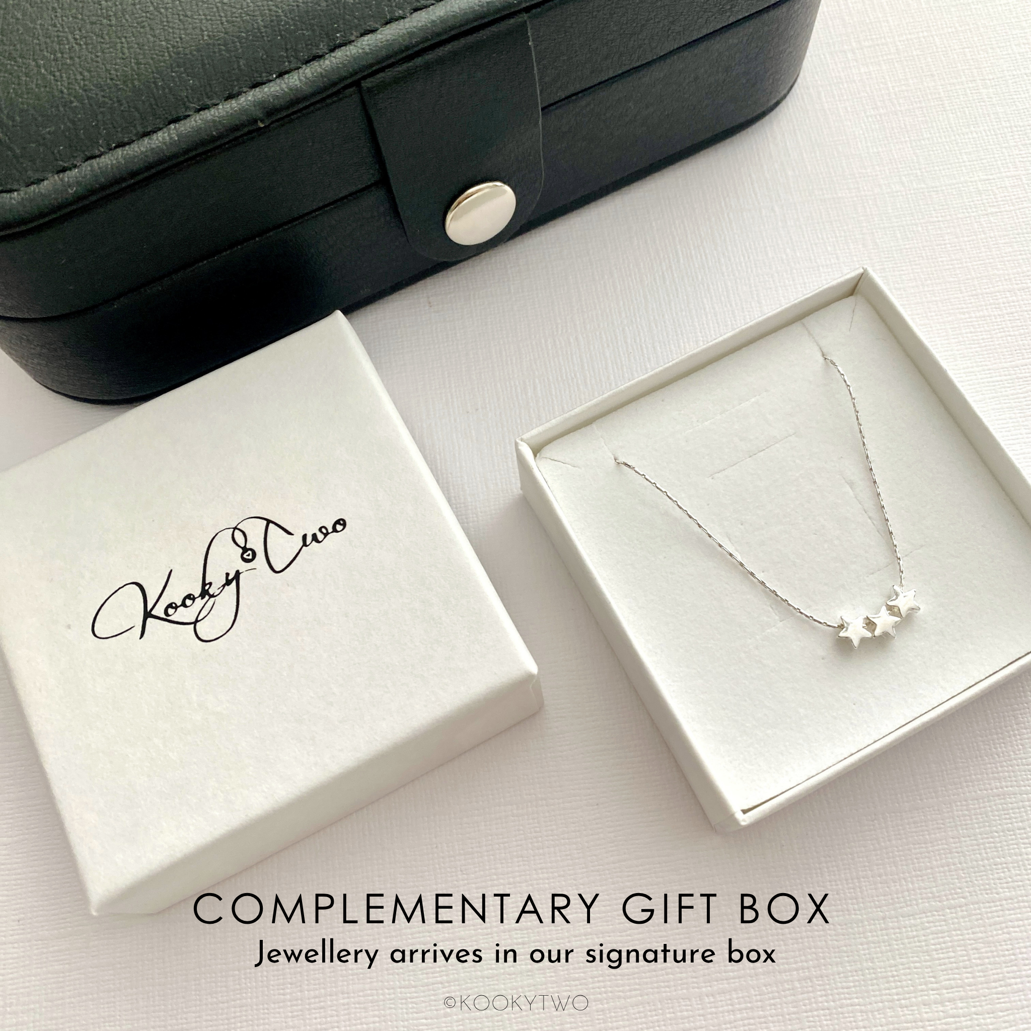 Silver Three Star Necklace