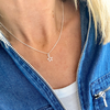 Silver Mini Open Star Necklace