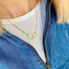 Interlocking rings necklace in gold. Gift for sisters. KookyTwo.