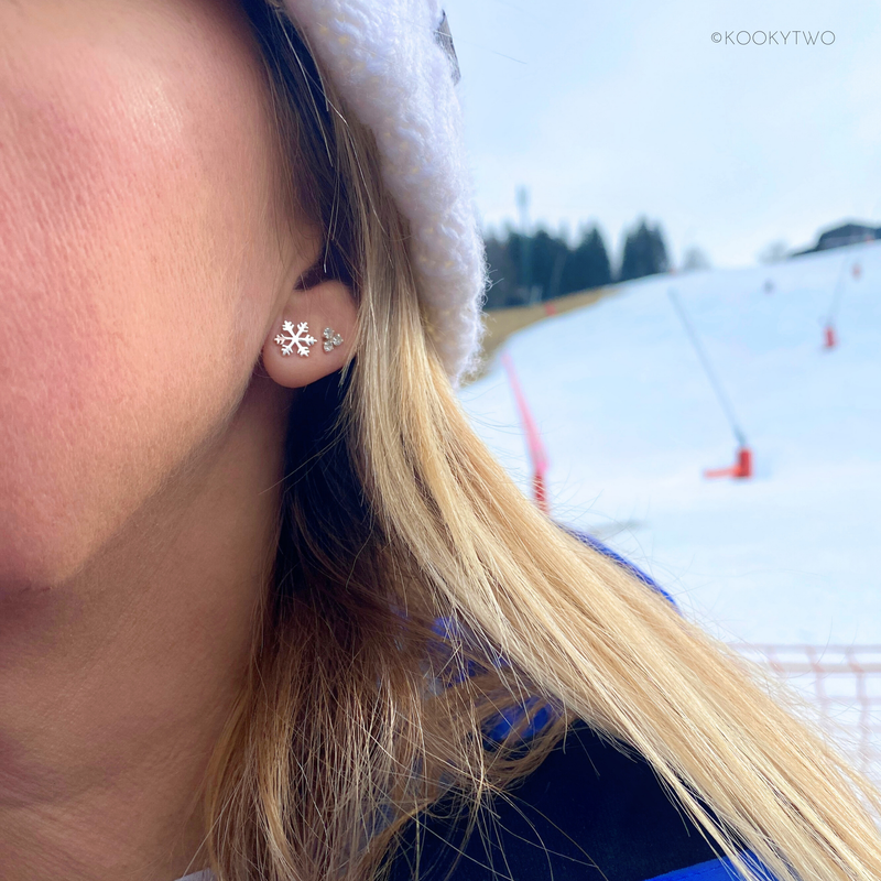 Snowflake Stud Earrings