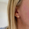 gold crystal star stud earrings hypoallergenic earrings. KookyTwo.
