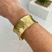 Gold Solid Cuff Bangle