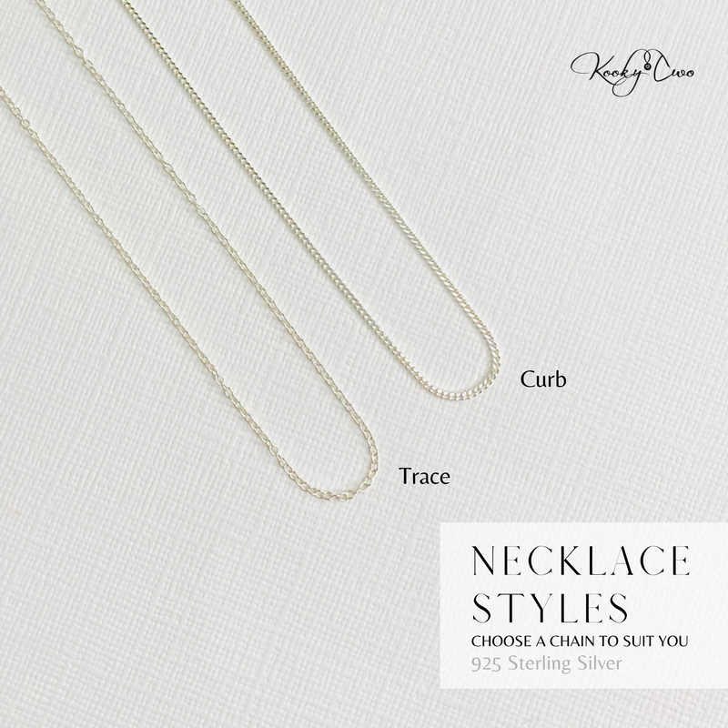 Necklace Chain Styles with Curb Chain and Trace Chain. KookyTwo