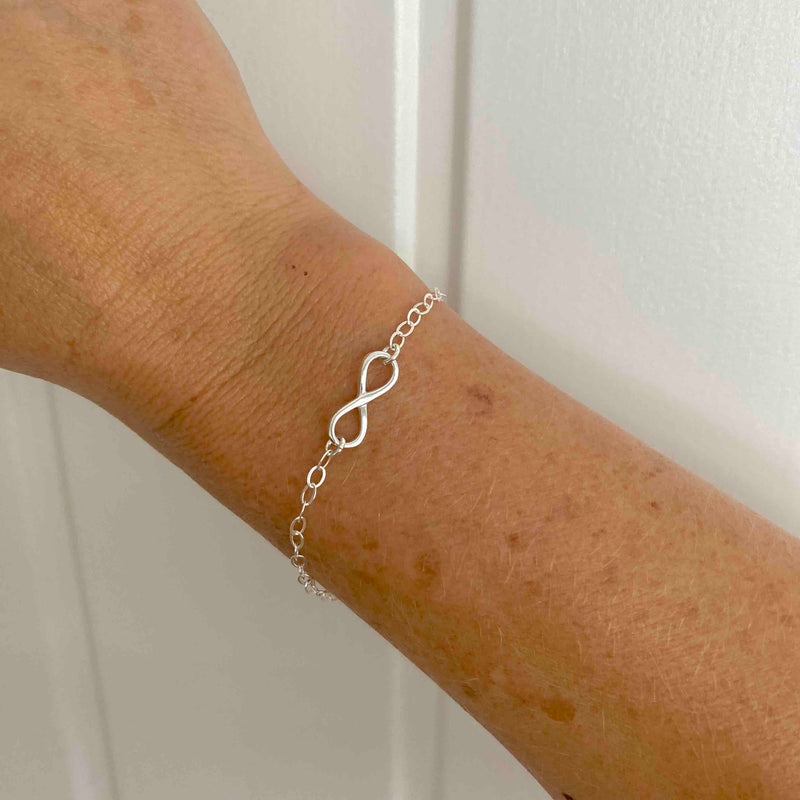 Silver Infinity Chain Bracelet - KookyTwo