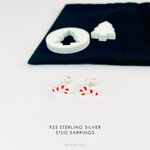 Candy Cane Earrings. Christmas Jewellery. Christmas Earrings. Christmas Stud Earrings.