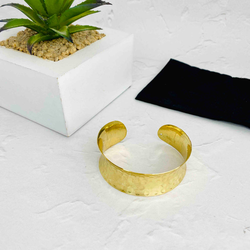 Gold Solid Cuff Bangle