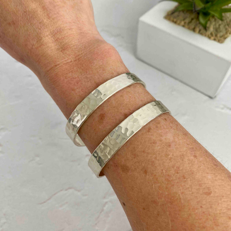 Buy Sterling Silver Bangle, Thin Silver Cuff Bracelet, Hammered Silver  Bangle, Minimalist Jewelry, Recycled Jewelry, Sterling Silver Cuff Online  in India - Etsy